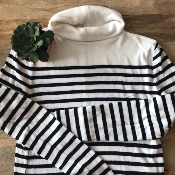 J. Crew Sweaters - JCrew striped cotton turtleneck sweater